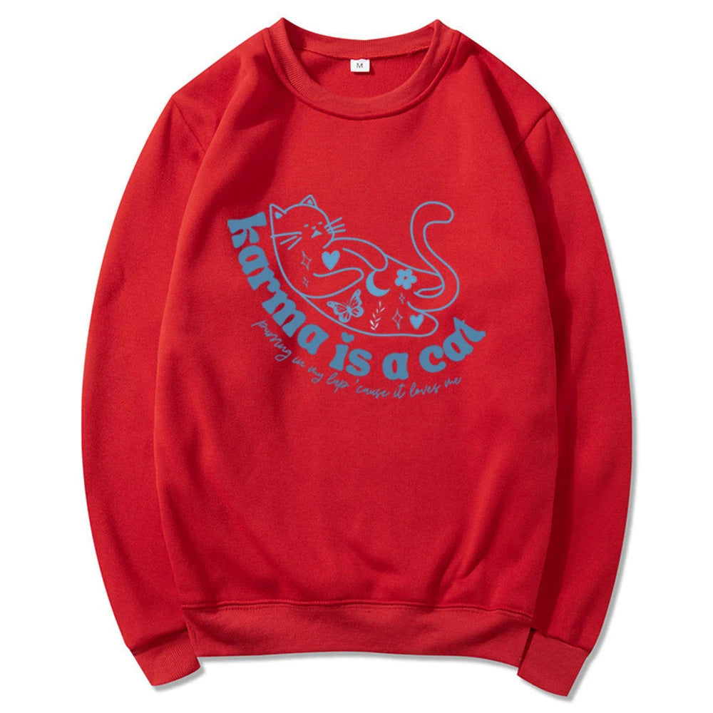Women's Retro Crew Neck Casual Sports Sweatshirt