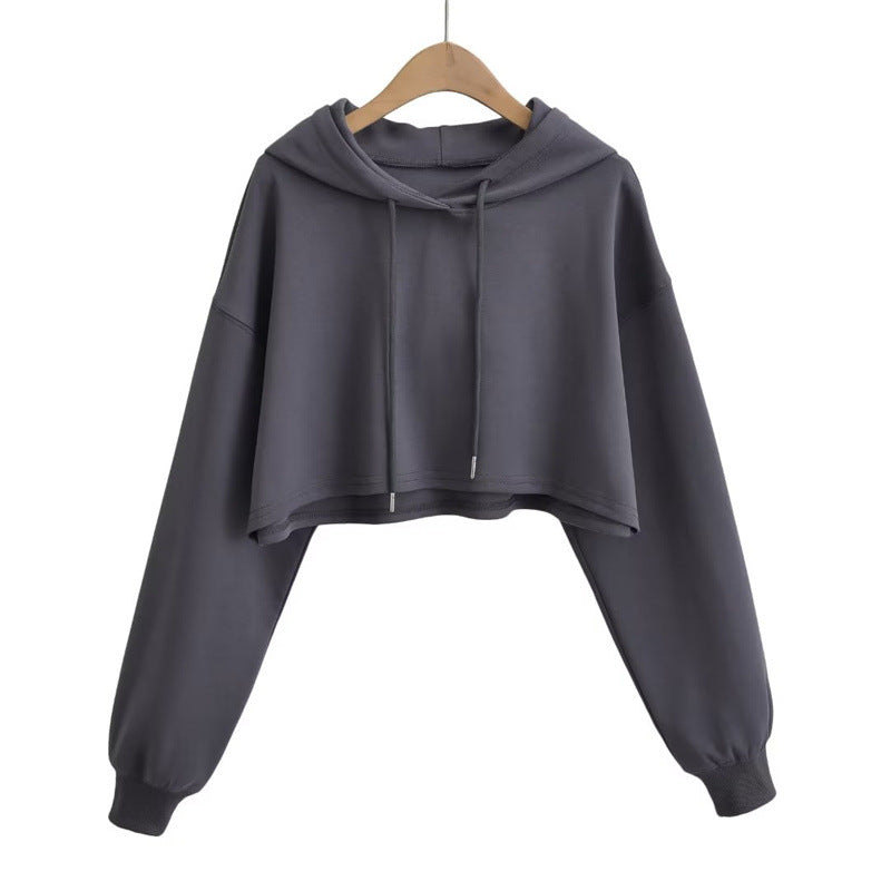 Trendy High-Waist Lace-Up Pullover Sweater