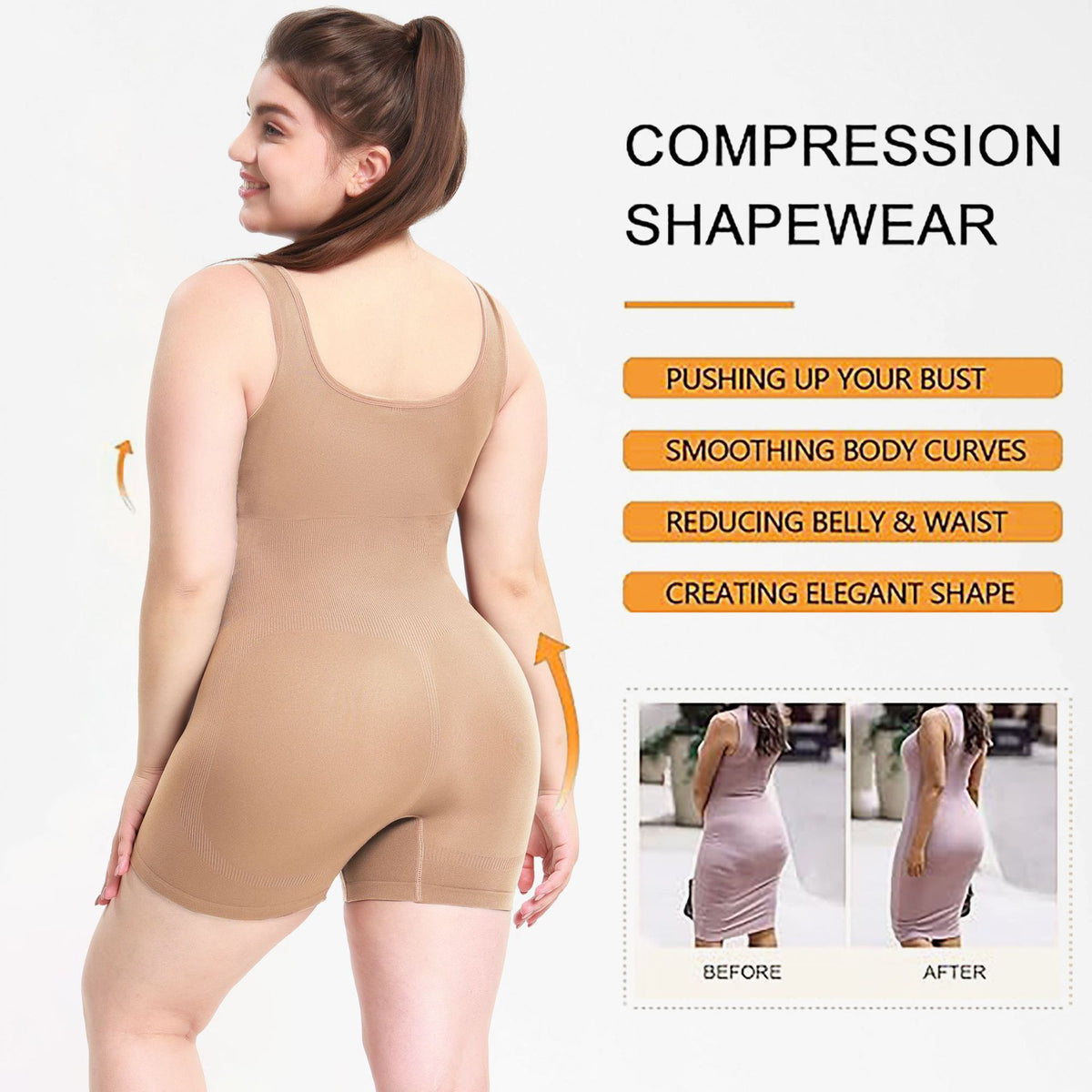 Seamless Sports Shapewear & Tummy Control Bodysuit