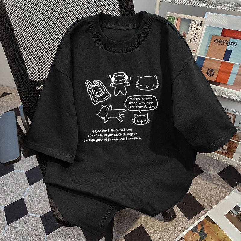 Women's Cotton Short‑Sleeve T‑Shirt with Unique Inner Design Print