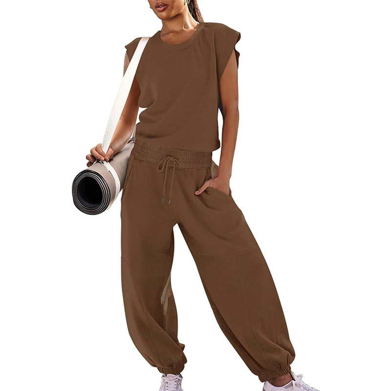 Women's Backless Loose Summer Jumpsuit with Pockets