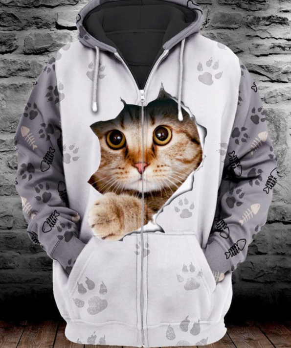 Men's Printed Hooded Casual Fashion Sweater