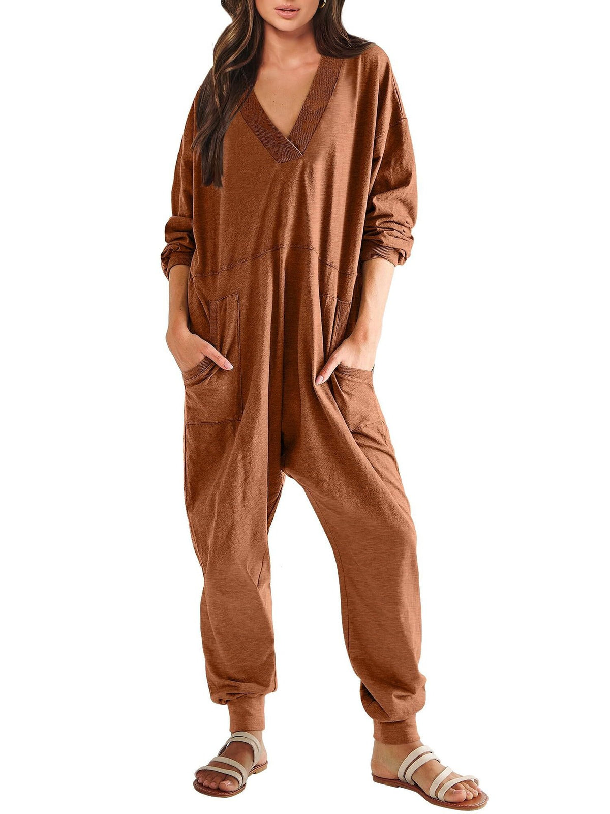 Women's Casual Multicolor Loose Romper Jumpsuit