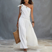 Womens Off-shoulder Asymmetrical Dress