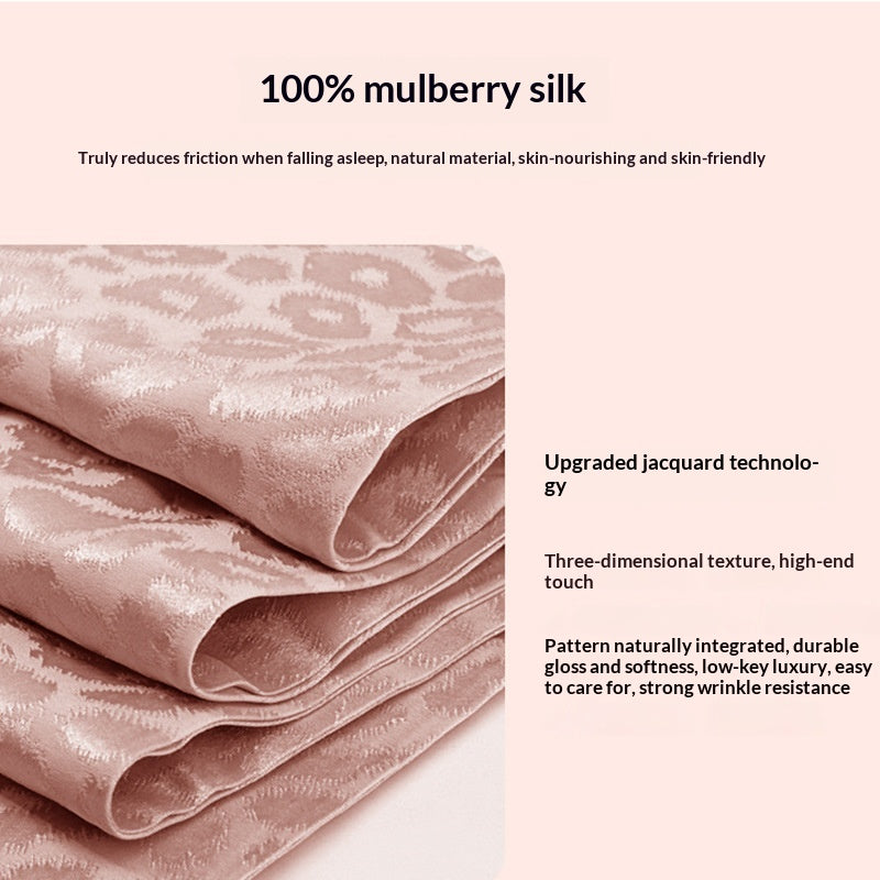 New Leopard-print Double-sided Silk Pillowcase