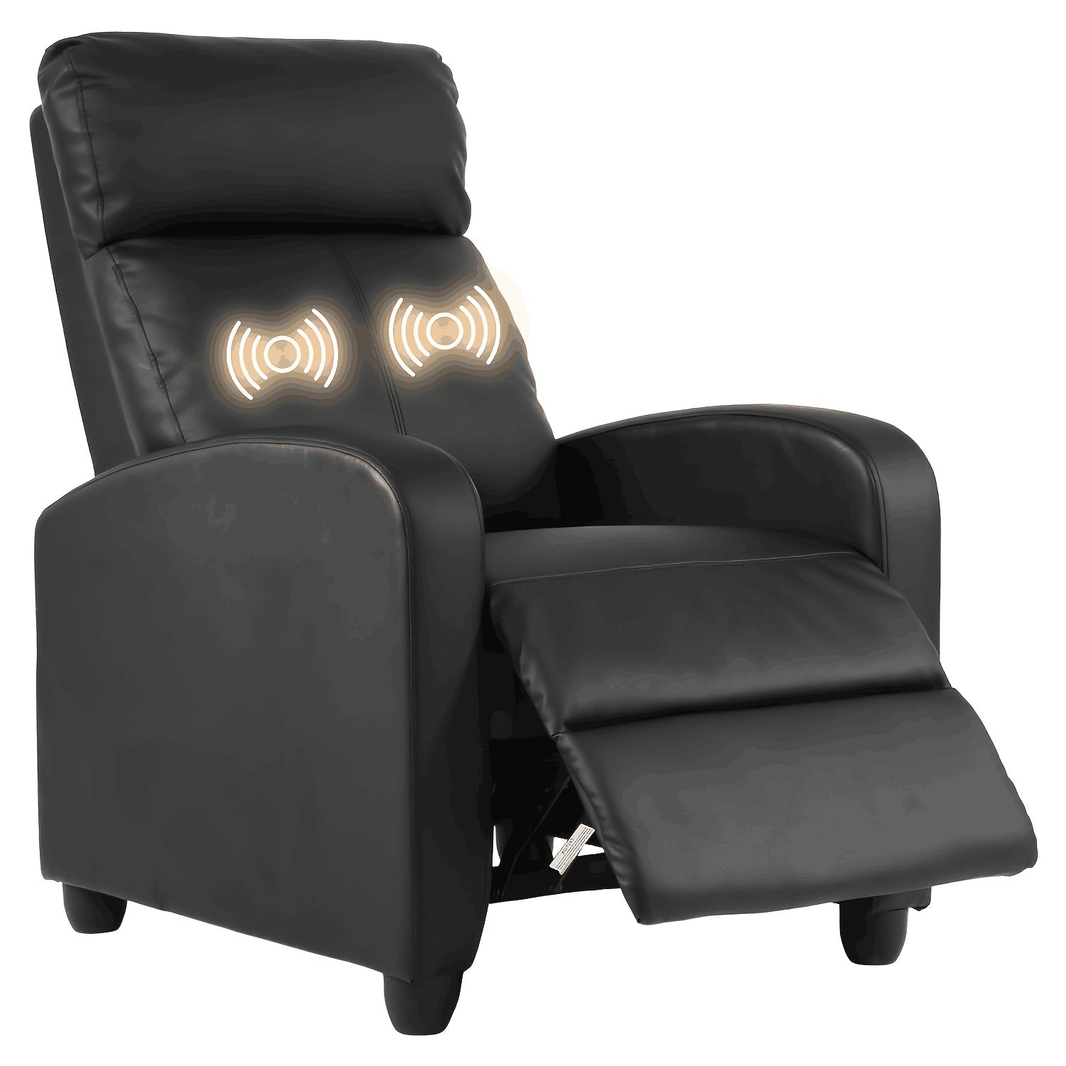 Breathable PU Leather Recliner Chair with Massage and Footrest – Single Small Sofa