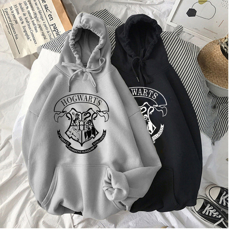 Autumn And Winter European And American Style Casual Loose-fitting Hoodie Sweater Personalized Printing University Style All-matching