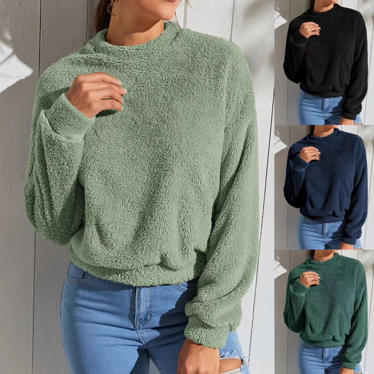 Cozy Double-Sided Velvet Loose Fleece Sweatshirt