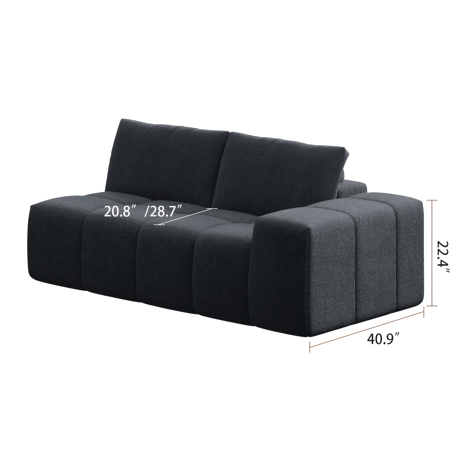 Modular L-shaped chaise longue sofa bed with deep seat and corduroy upholstery