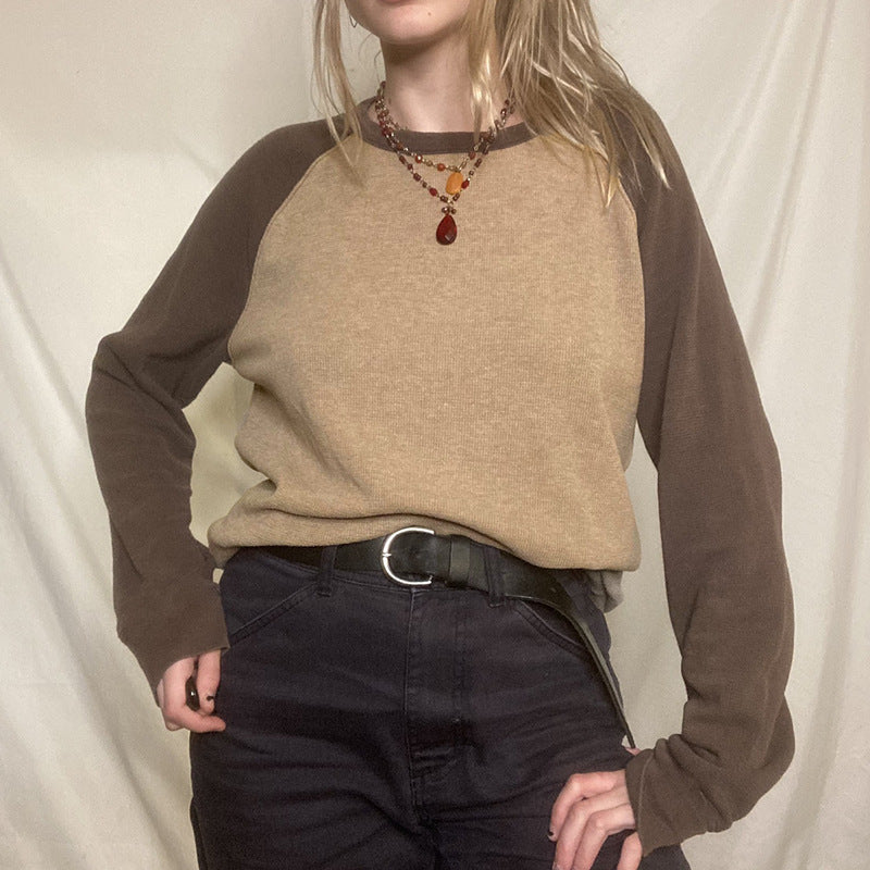 Women's Loose Casual Round Neck Long-Sleeve Pullover Top