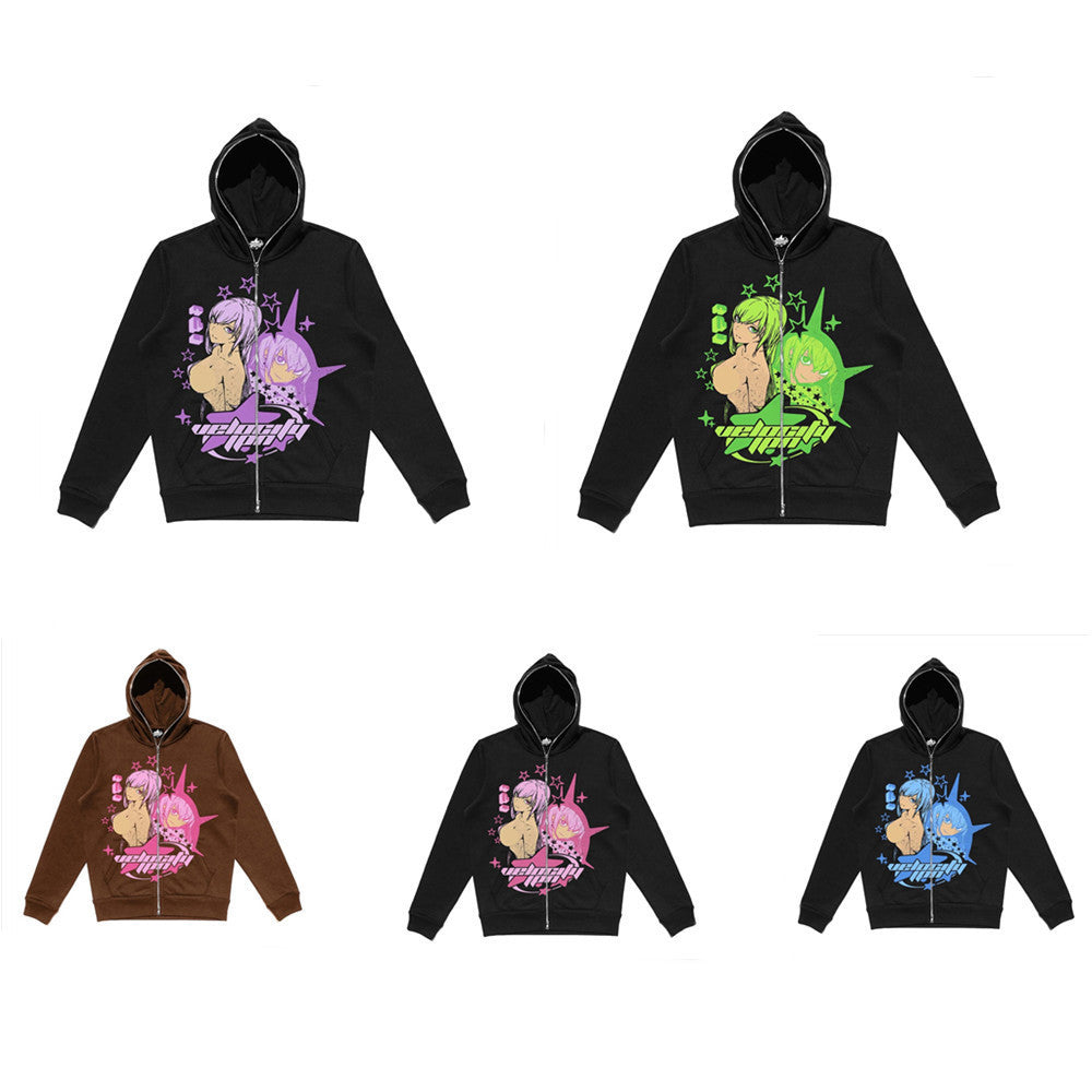 Stunning 3D Mermaid Print Zip-Up Hooded Sweatshirt
