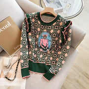 Women's Fashionable Printed Sweater