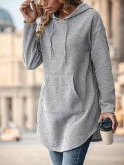 Ladies' Solid-color Long-sleeved Sweatshirt