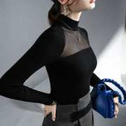 Tops Black Autumn And Winter New Inside Take Bottoming Shirt Female Long-sleeved