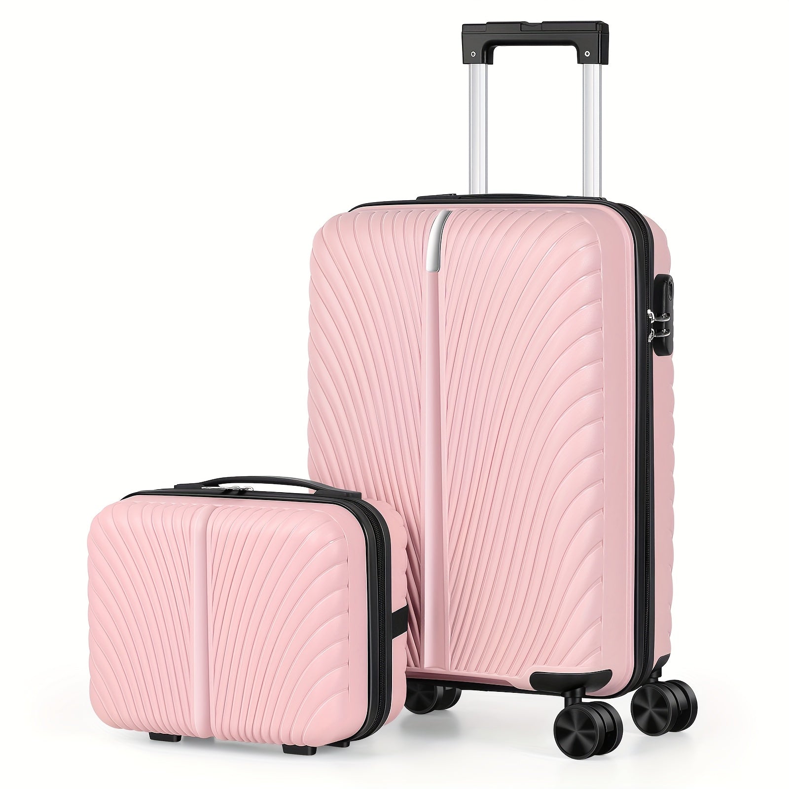 1pc/2pcs Suitcase Set Boarding Luggage Bag, 20inch Satchel Suitcase And 14inch Handbag Can Be Worn Diagonally Across The Trolley Case, with Wheels, Multi-Color Suitcase, for Office, Carryon...