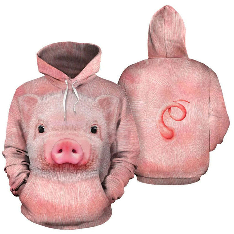 Men's 3D Printed Casual Hooded Sweatshirt