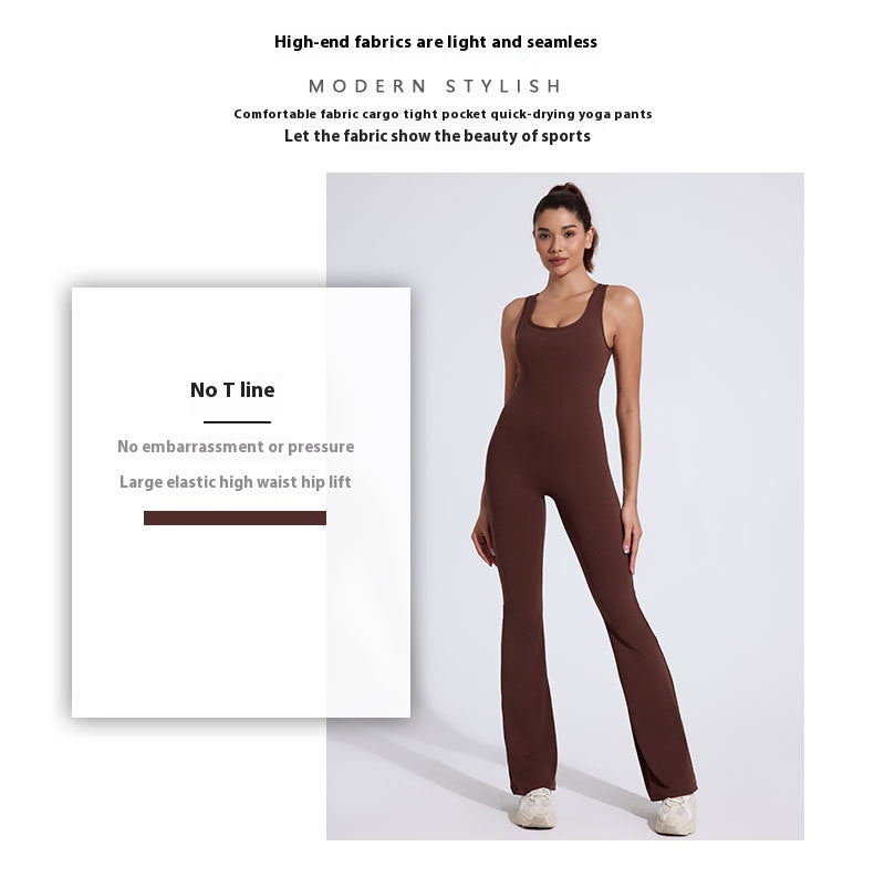 Nude-Feel One-Piece Yoga Romper & Hip Lift Jumpsuit