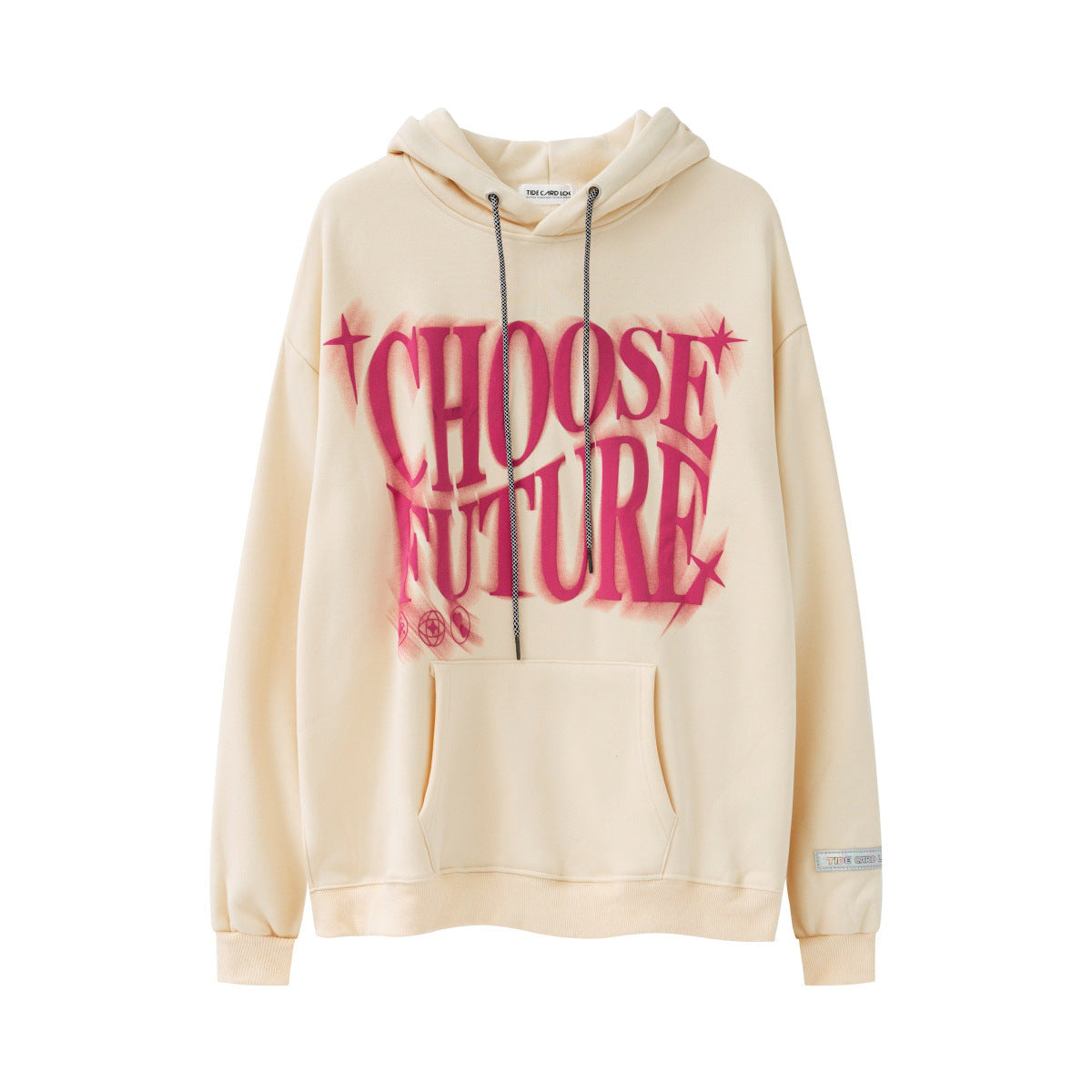 Trendy Foaming Letter Couple Hoodie for Streetwear Style