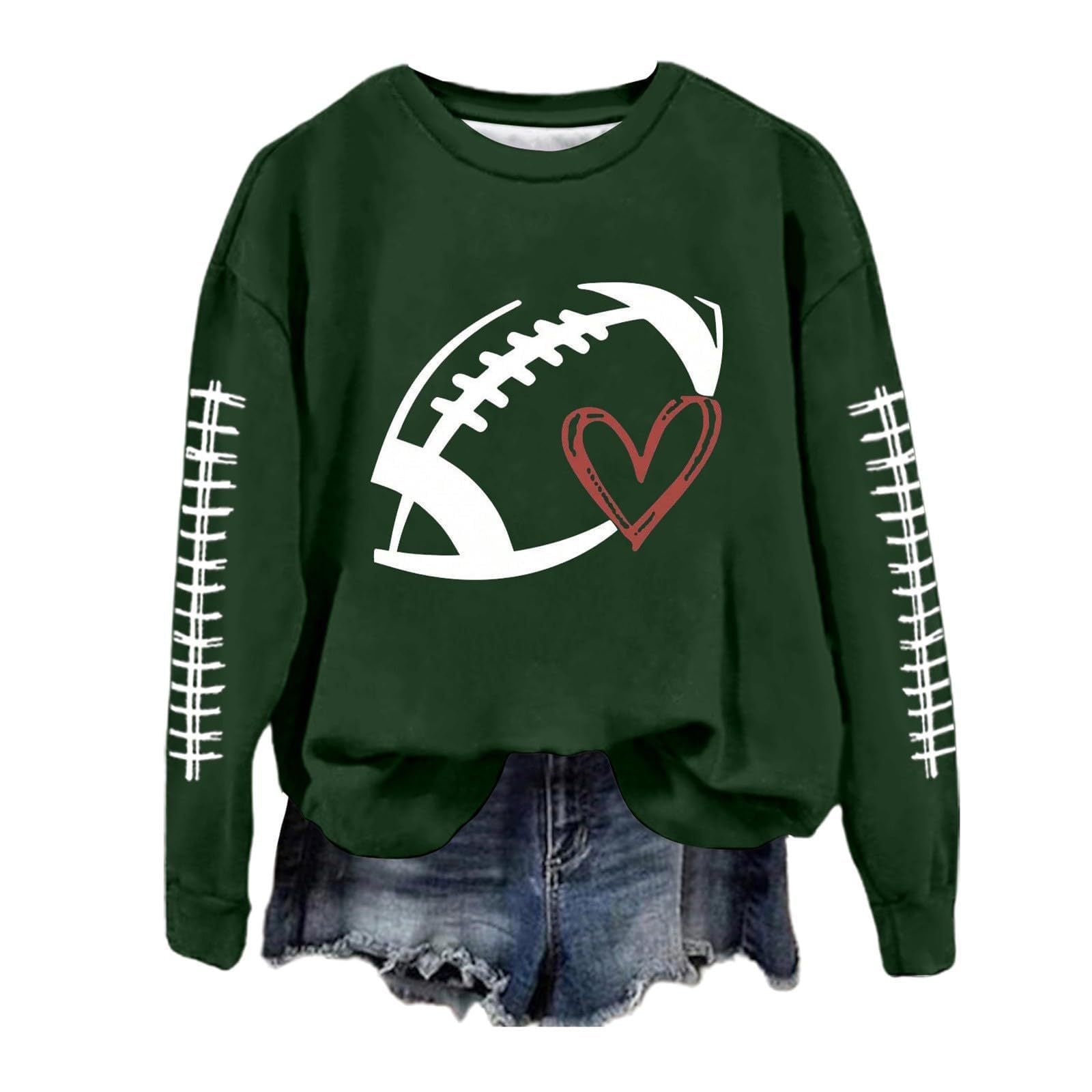 Women's Geometric Print Baseball Pullover Sweatshirt