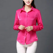 This Mulberry Silk Shirt Has A Slim And Form-fitting Texture Made Of Real Silk