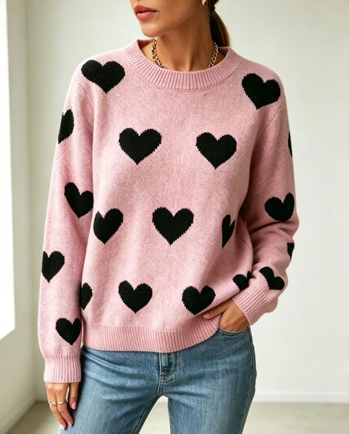 Charming Long-sleeve Versatile Knit Sweater Womens Sweater