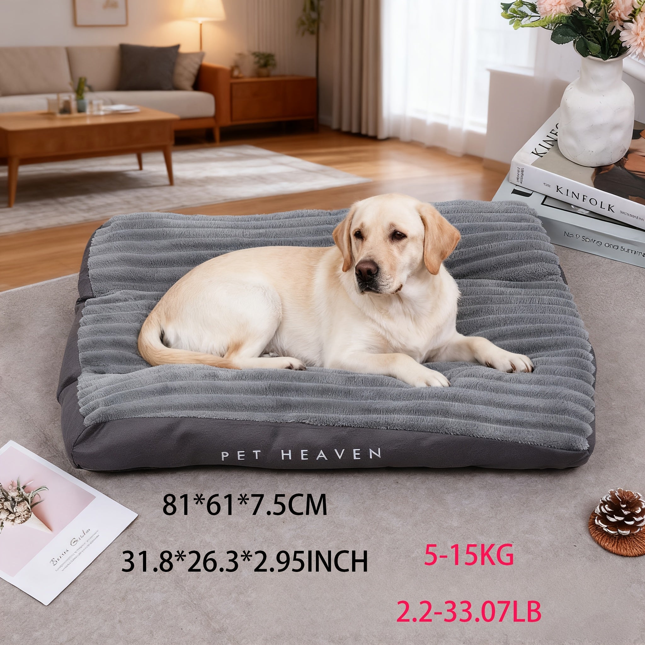 Giant Luxury Xxl Large Dog Bed - Human-Size Design For Big And Medium Breeds, Breathable In Summer, Warming Winter Supportive Pet Couch & Kennel. Extra-Large Size Suitable To All Climates With Remo...