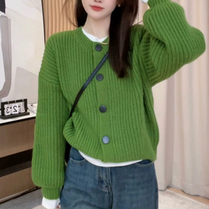 Lazy and Loose Figure Flattering Knit Cardigan Sweater
