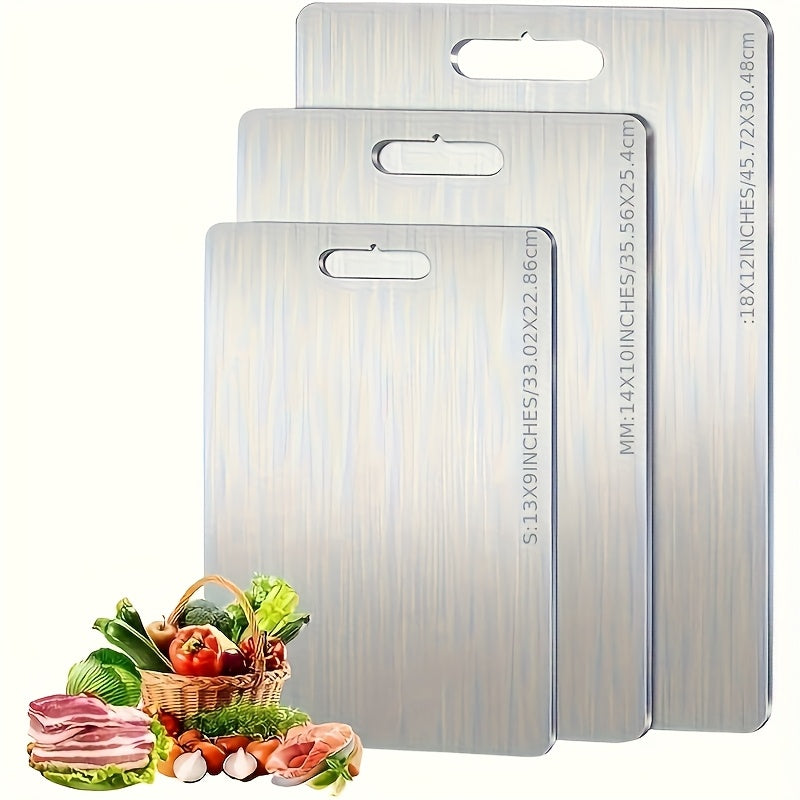 Premium Titanium Cutting Board Set - Durable, Easy to Clean, Rust-Resistant, BPA-Free, Space-Saving Kitchen Ready for Food Preparation, Food Preparation Cutting Boards for Kitchen 2025 New Upgrade ...