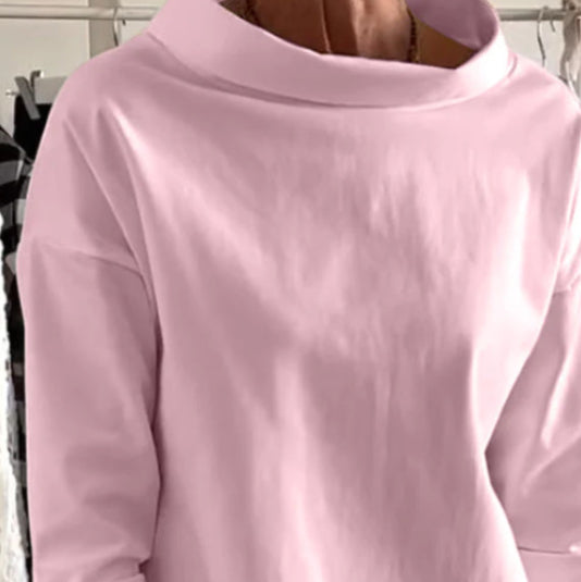 Women's Fleece Half-Turtleneck Long Sleeve Sweatshirt
