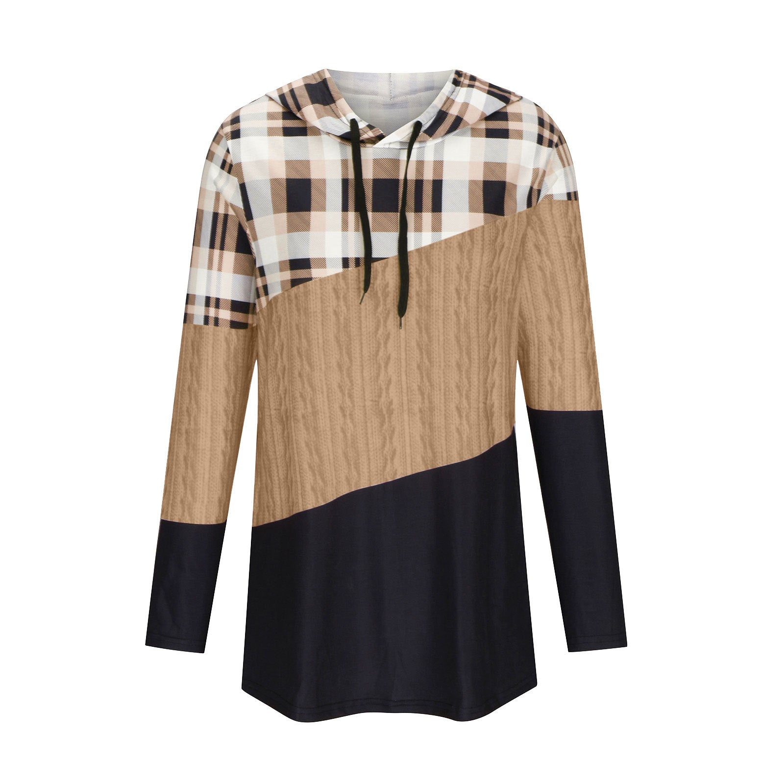 Women's Long-Sleeve Hooded Printed Casual Pullover Sweater