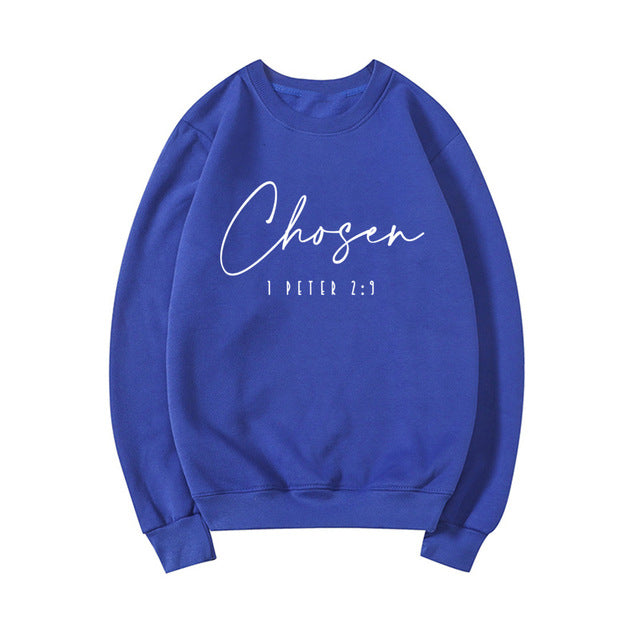 Women's Floral & Letter Print Long Sleeve Pullover