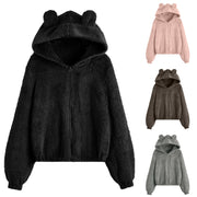 Cozy Women's Loose Hooded Knit Sweater