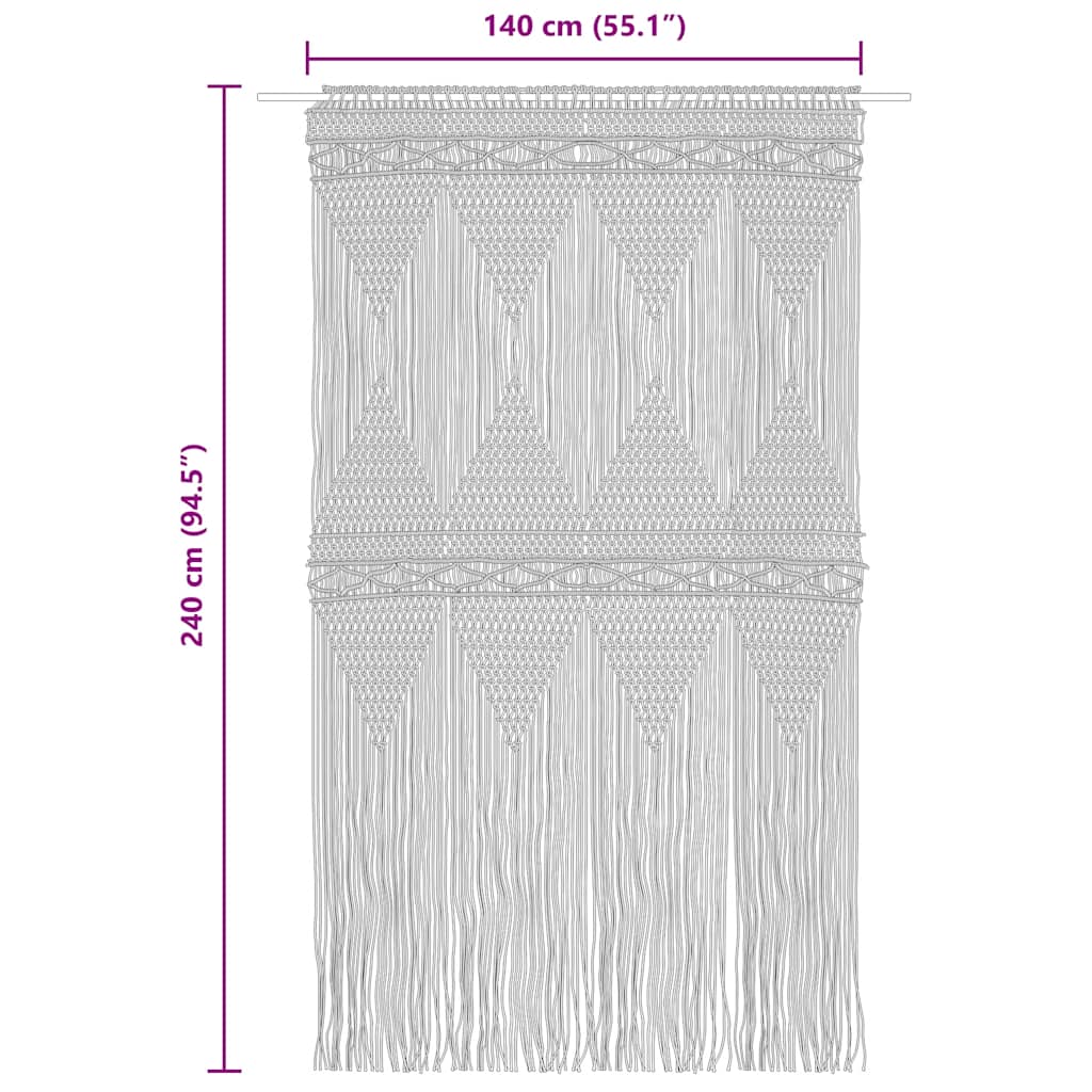 Macrame Curtain Cotton