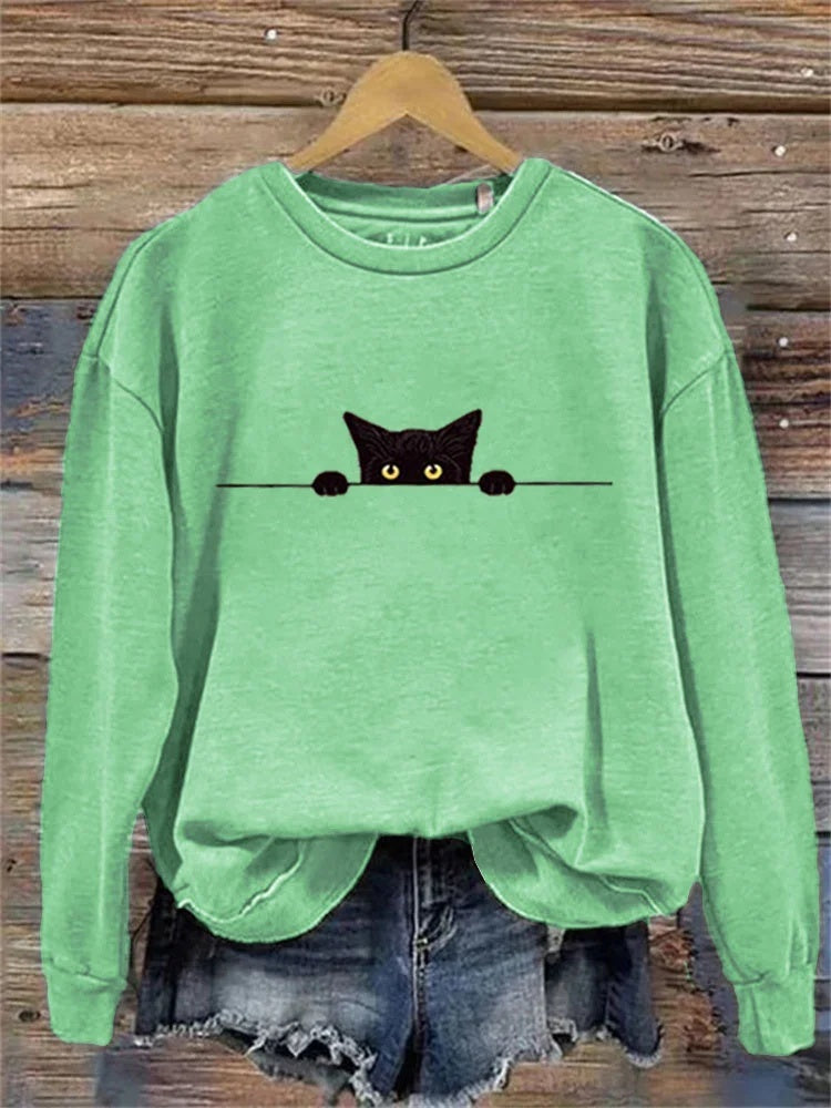 Festive Christmas Loose Crewneck Sweatshirt for Men & Women