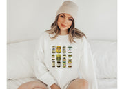 Women's Loose Letter Print Round Neck Pullover Sweater