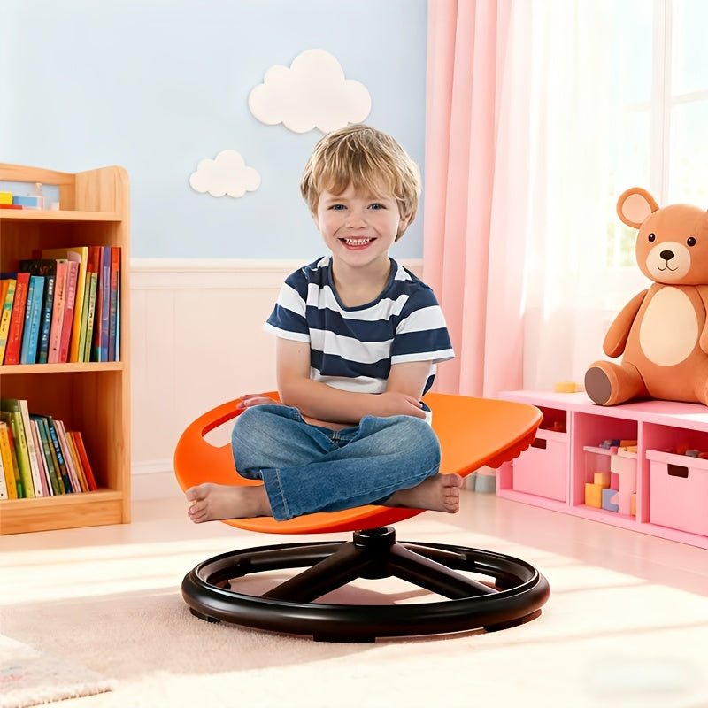 Oversized Anti‑Spinning Sensory Chair for Children – Sturdy Plastic Frame with Non‑Slip Base, Blue, Orange, Red