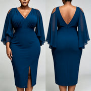 Women's Casual Dress in Plain Color