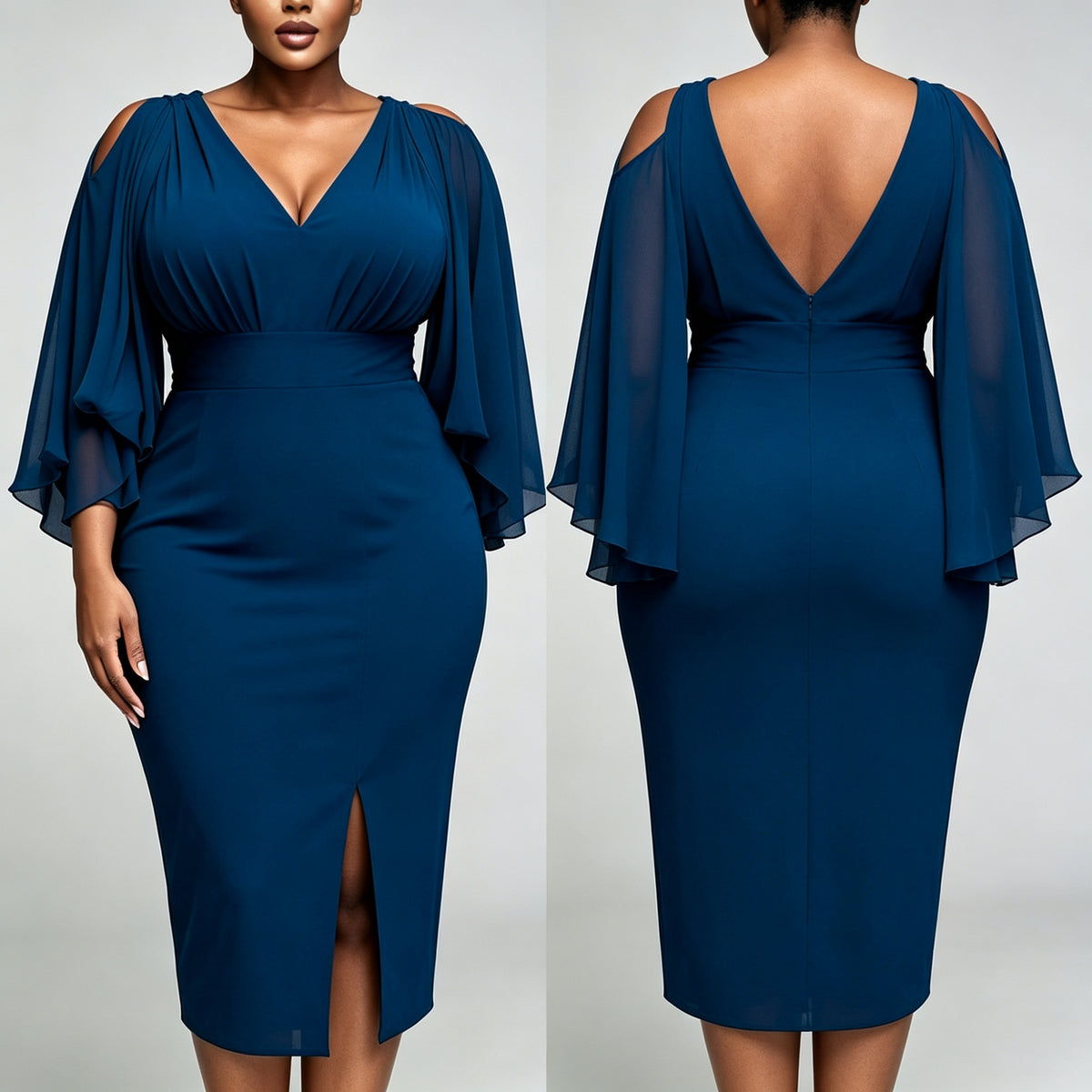 Women's Casual Dress in Plain Color