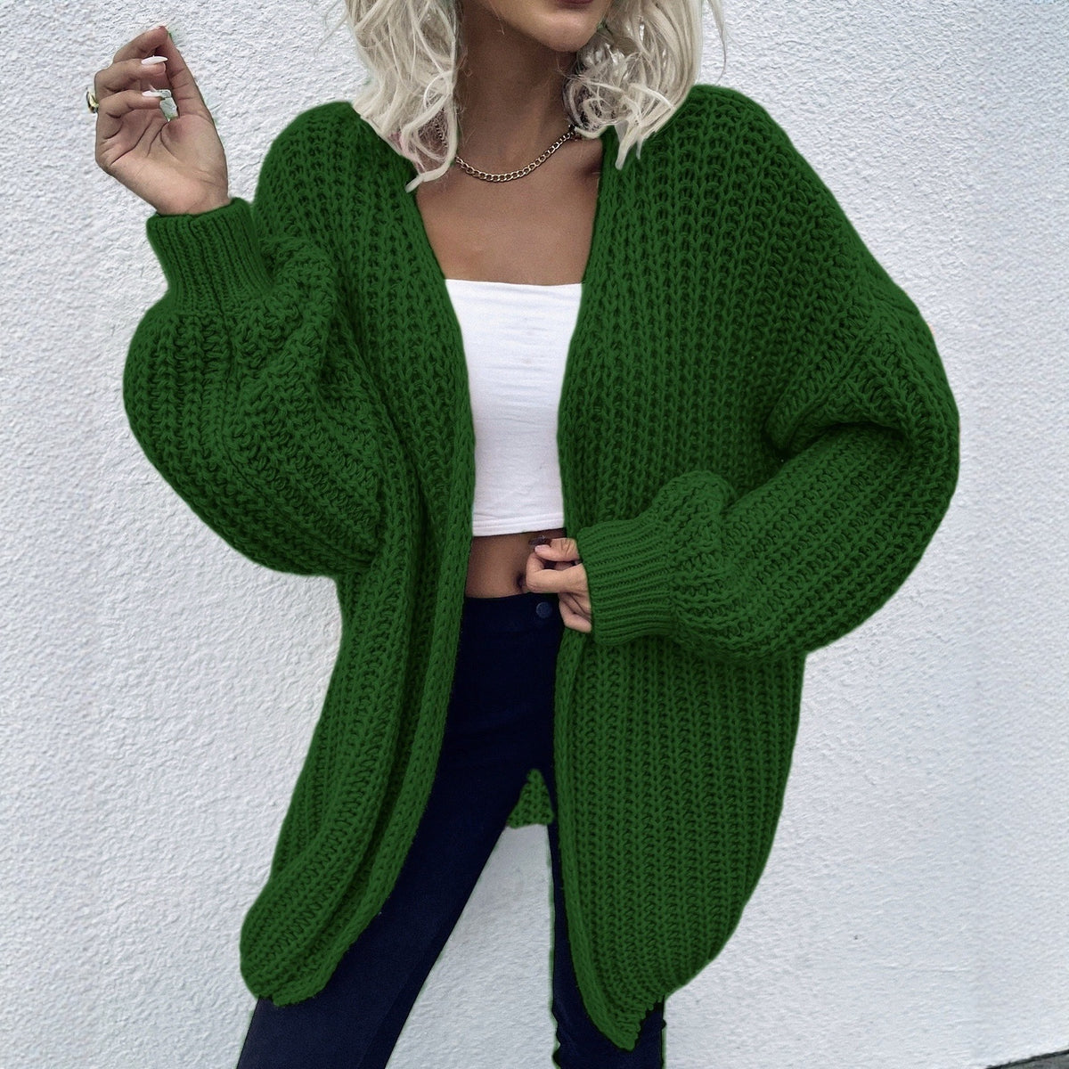 New Stylish Loose-fitting Knitted Cardigan Sweater