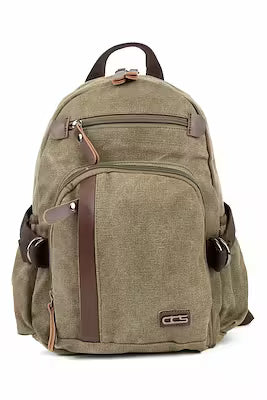 Canvas cross-backpack with organized compartments