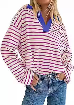 Casual Colorblock Embroidered Lantern Sleeve Pullover Sweatshirt - image 8