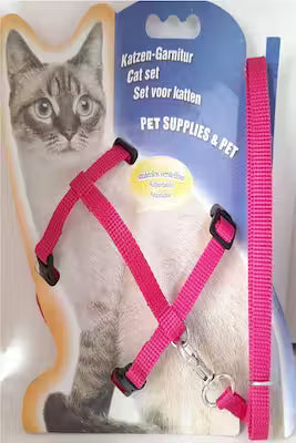 Adjustable Cat Harness and Leash Set, 120 cm
