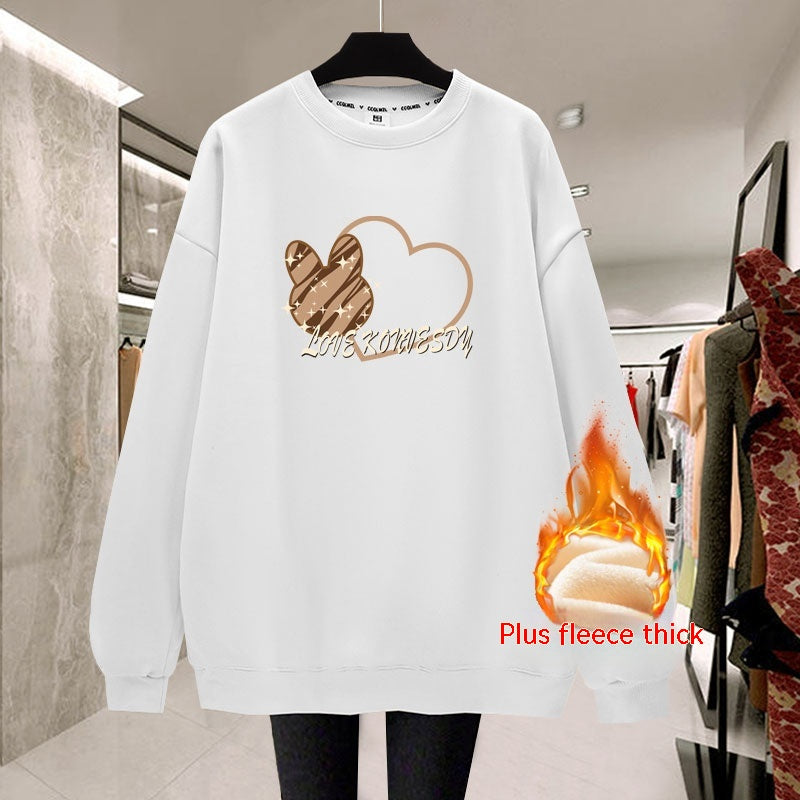 Cozy Plush Pullover Sweatshirt | Warm Student Style Top