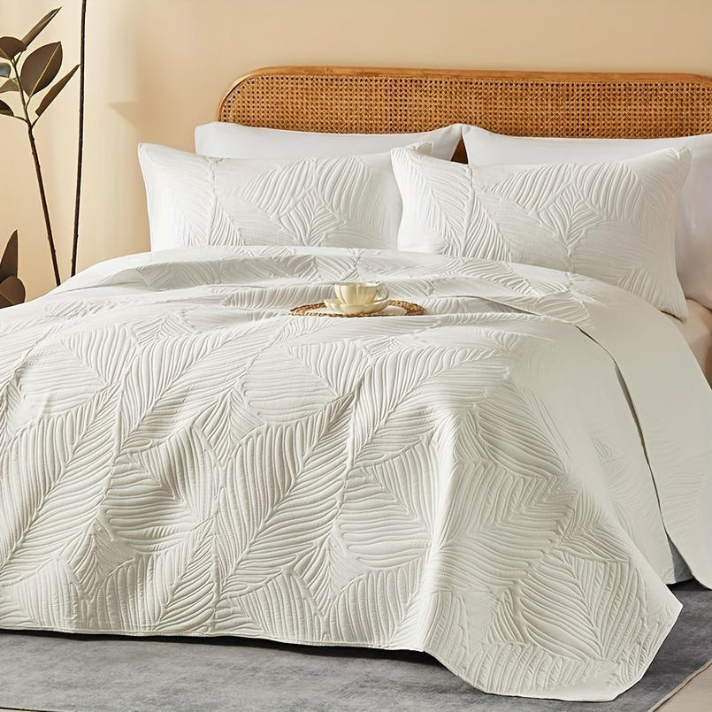 2/3pcs Quilt Set Bedspreads - Soft Cool & Refreshing Summer Quilt Lightweight Microfiber Bedspread - Modern Style Coin Pattern Coverlet For All Seasons - Gifts For The Family