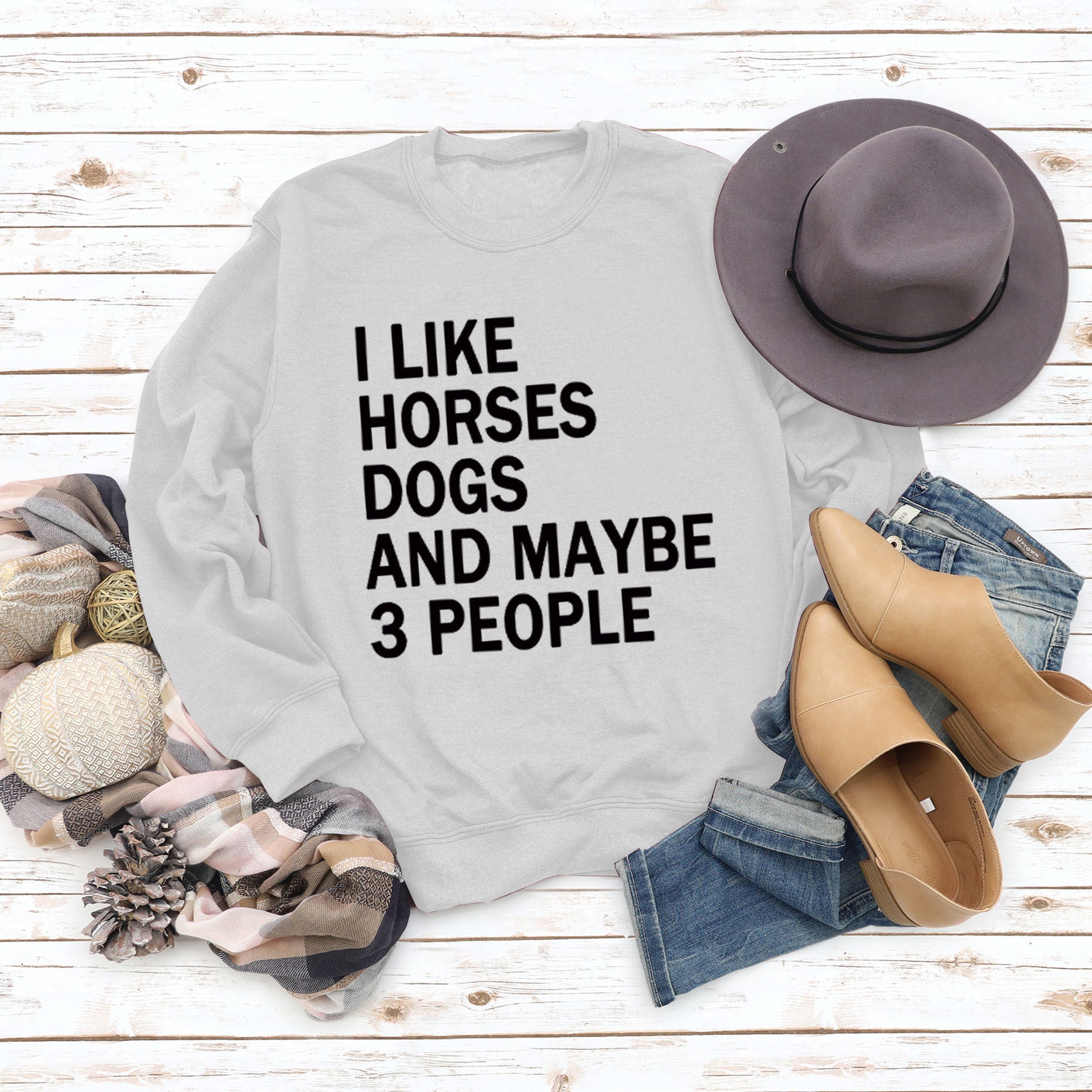 Women's Round Neck Fashionable Letter Loose Printed Sweater
