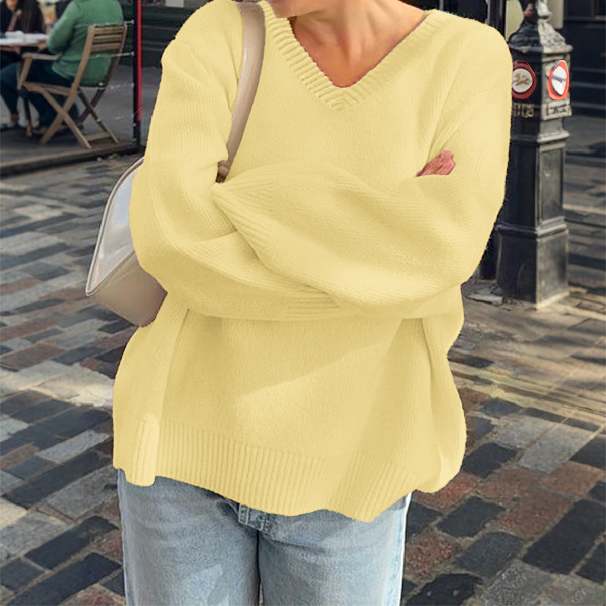 Casual Solid Color Long-sleeved Shirt Woolen Women's Clothing