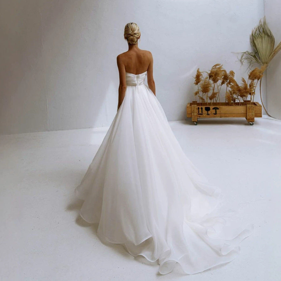 French-Style Strapless Elegant Wedding Dress