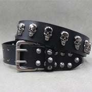 Edgy Alloy Rivet Belt for Men