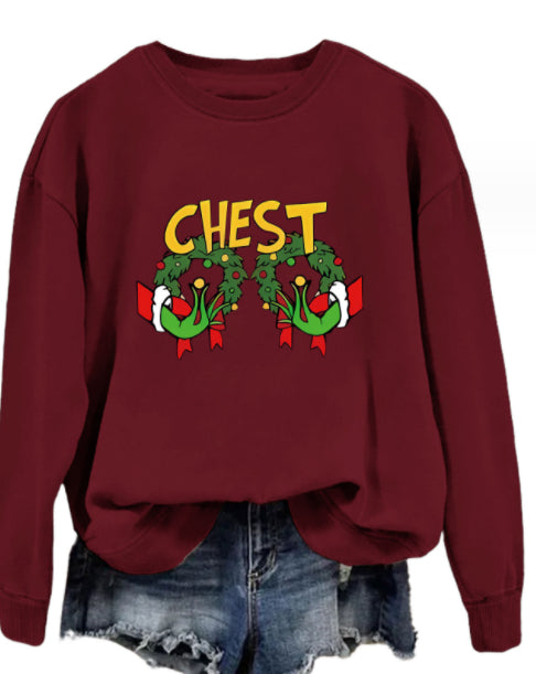 Women's Printed Long-Sleeve Cotton Hoodie