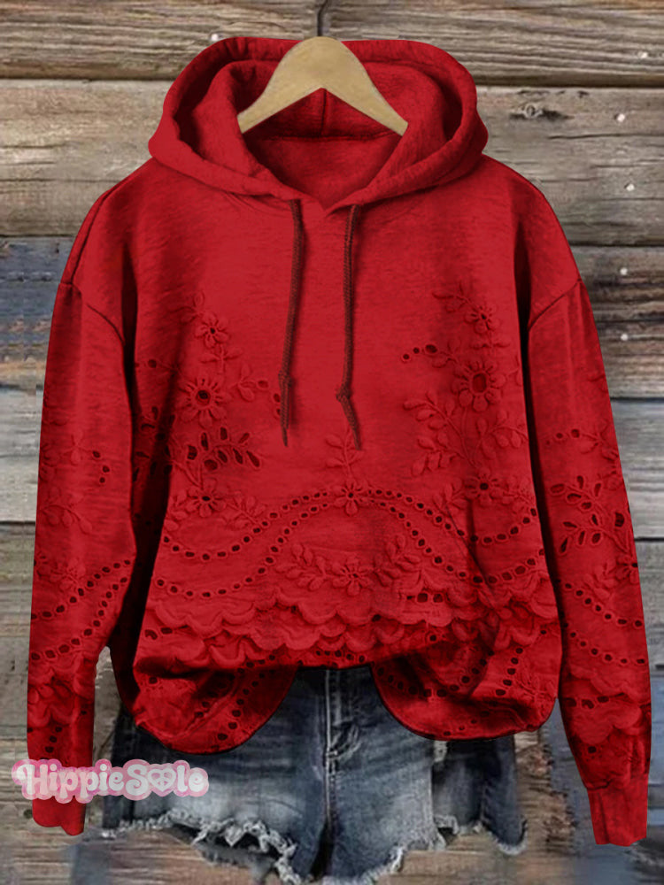 Women's Casual Digital Print Pullover Hoodie